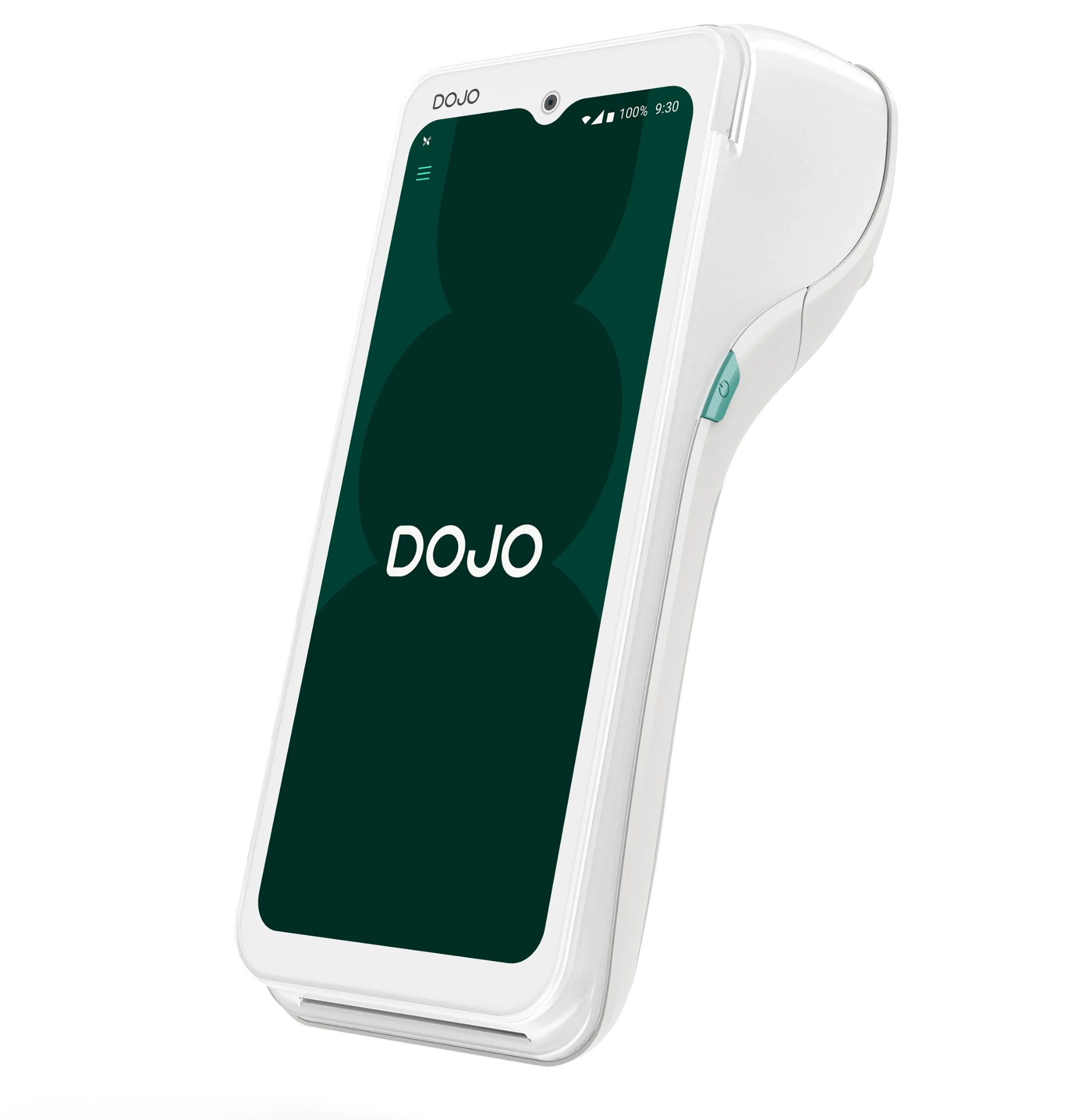 Dojo Go Max card machine in glossy white